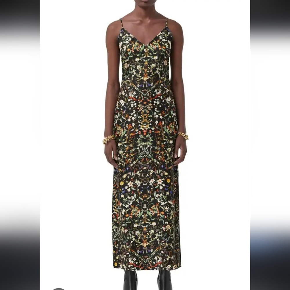 NWT Burberry Maris Floral SilkMaxi Dress XS